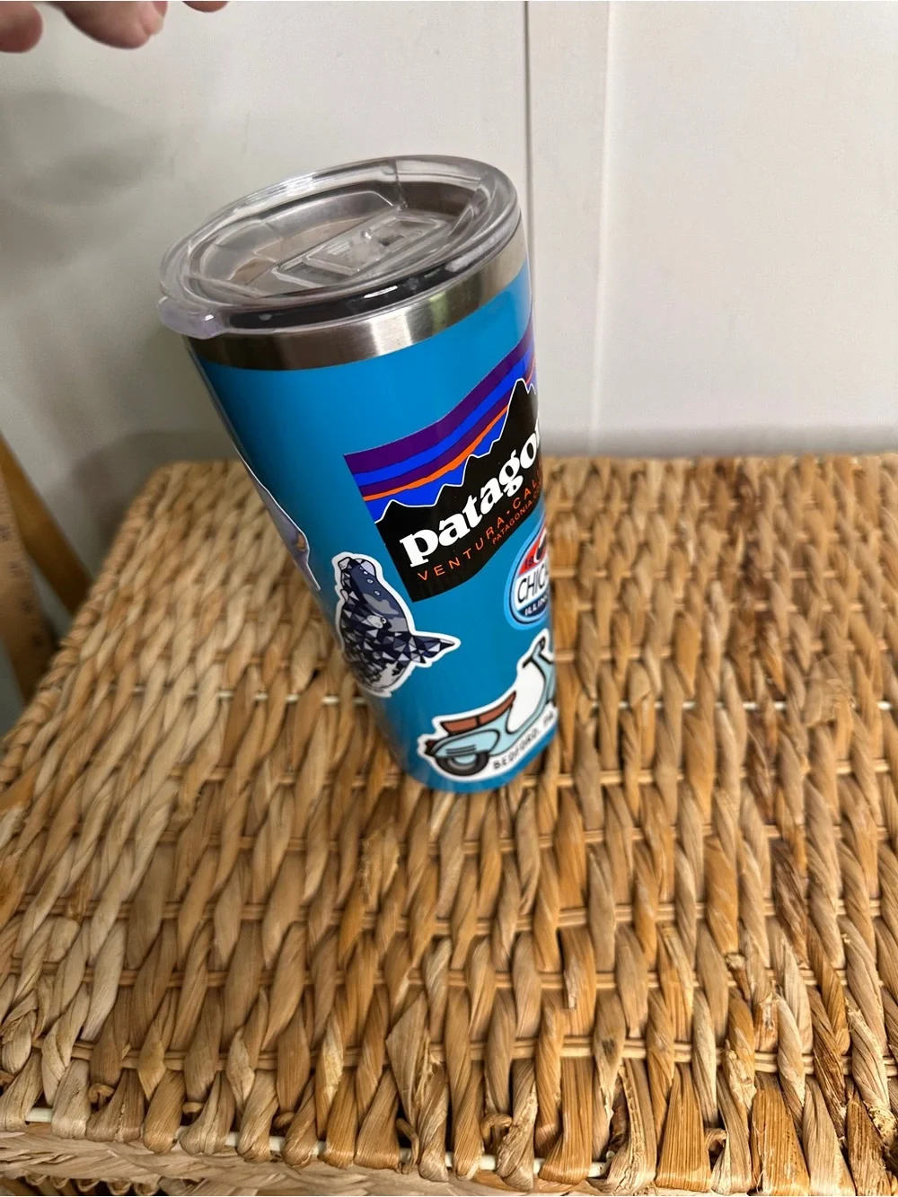 Corkcicle Blue Stainless Steel Travel Tumbler with Fish Sticker - Picture 2 of 9